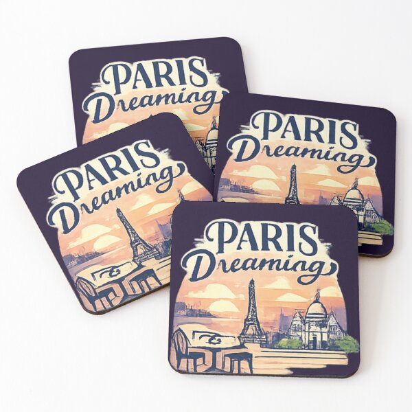 Item preview, Paris Dreaming Vintage Watercolor Cafe Badge designed and sold by PACS0011.