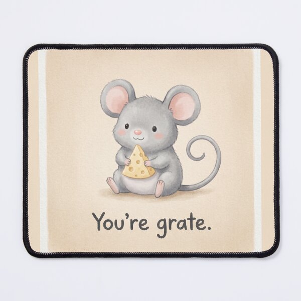 Item preview, You’re Grate Mouse Shirt | Cute Cheese Mouse Pun Design designed and sold by DmaarGroup.