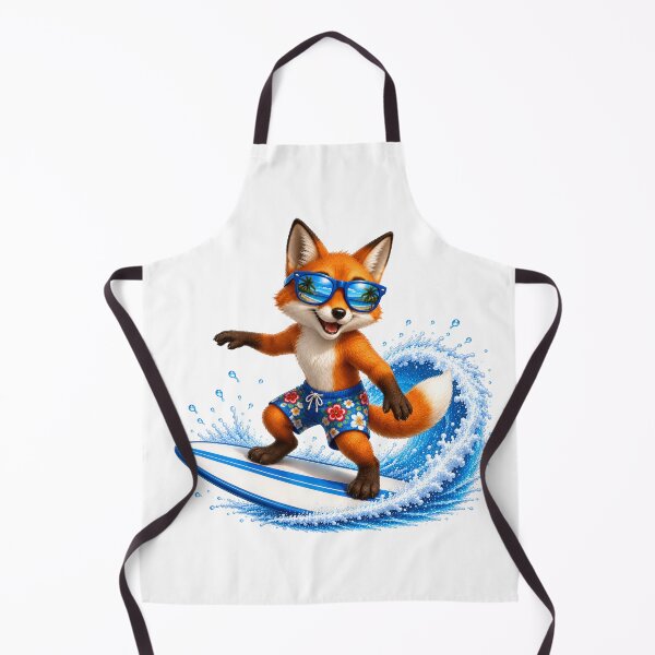 Item preview, Cute Kawaii Fox Surfing Summer Beach Wave designed and sold by Seculinator.