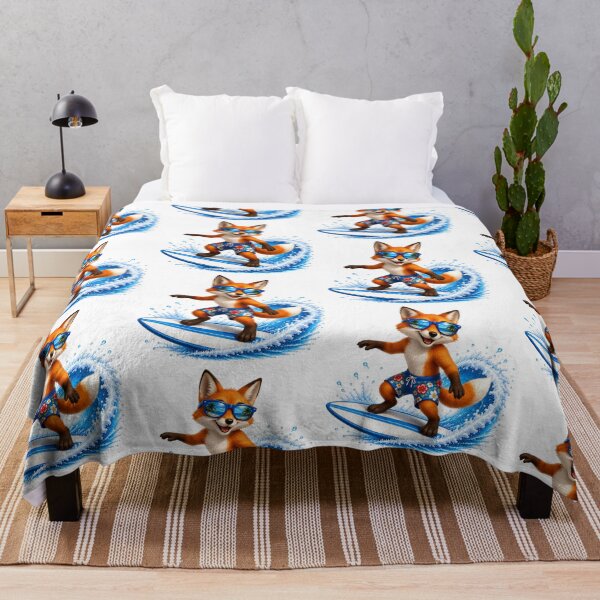 Item preview, Cute Kawaii Fox Surfing Summer Beach Wave designed and sold by Seculinator.