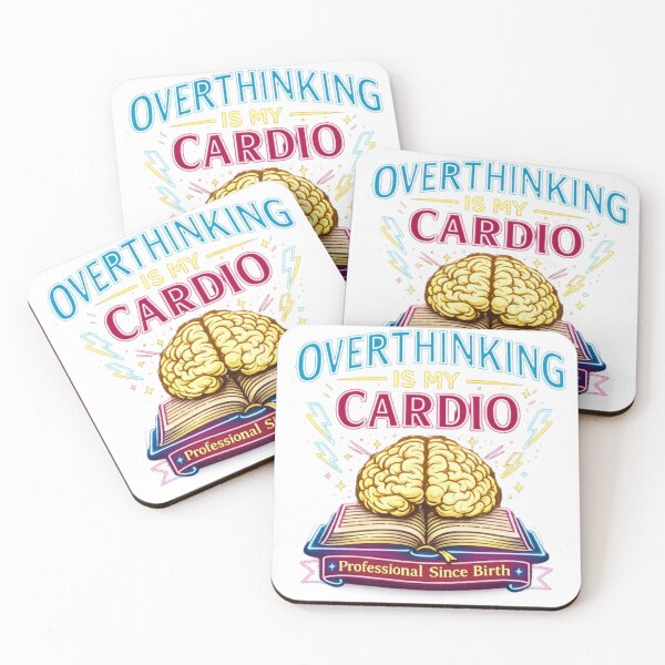 Item preview, Overthinking Is My Cardio | Funny Neon Reader Design designed and sold by Bismillah-Najah.