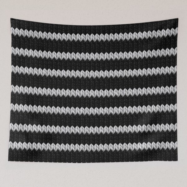 Item preview, Vertical Chunky Black Knit Column Pattern designed and sold by igraphixart.