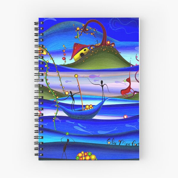Item preview, Fantasy dreamscape psychedelic art design journal and notebook designed and sold by Ofir mor.
