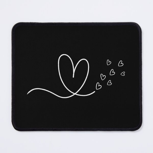 Item preview, Minimalist White Continuous Line Heart with Floating Heart Doodles designed and sold by somimalikkk.