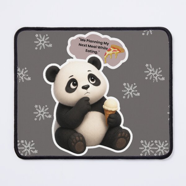 Item preview, Cute Panda Thinking About Pizza designed and sold by EnginerdStudio.