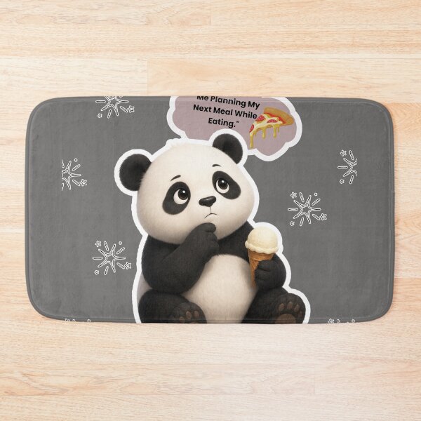 Item preview, Cute Panda Thinking About Pizza designed and sold by EnginerdStudio.