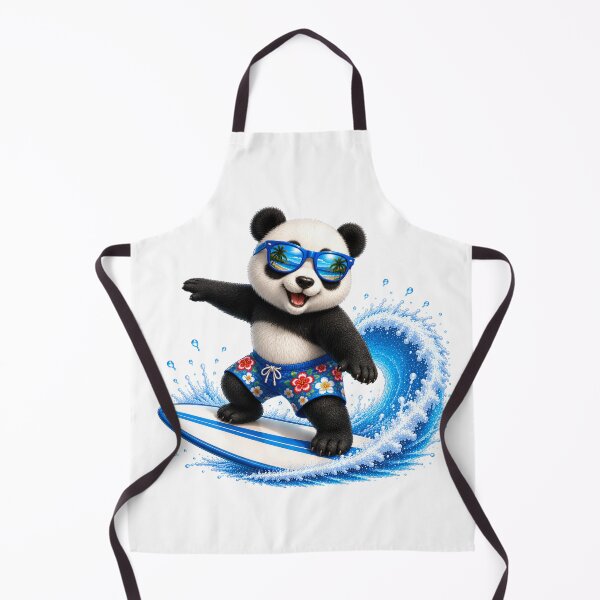 Item preview, Cute Kawaii Panda Surfing Summer Beach Wave designed and sold by Seculinator.