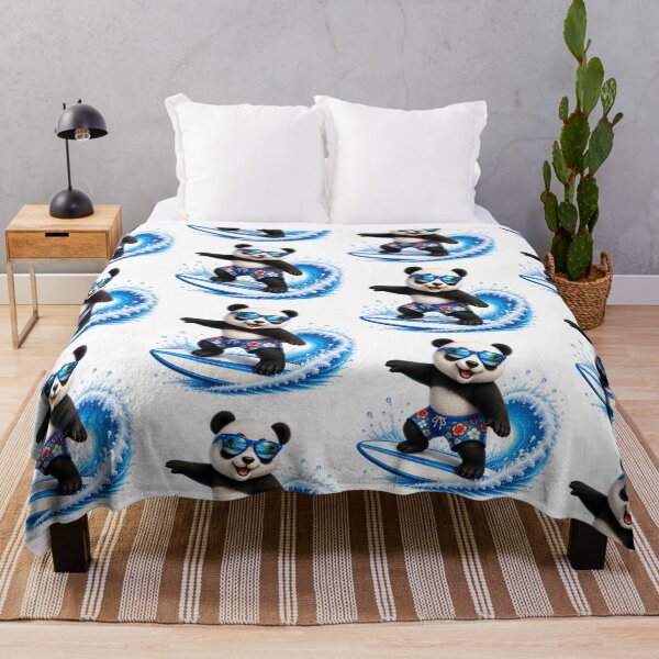 Item preview, Cute Kawaii Panda Surfing Summer Beach Wave designed and sold by Seculinator.