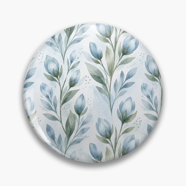 Item preview, Blue Watercolor Floral Pattern designed and sold by Owcomm.