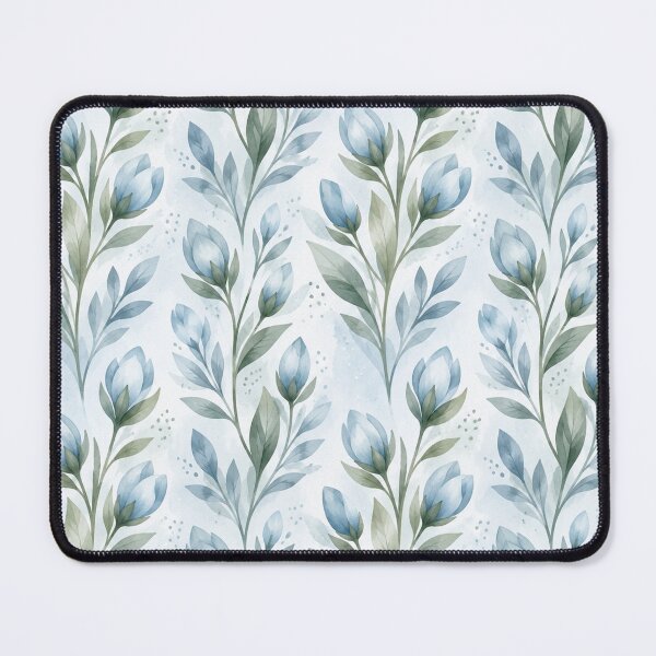 Item preview, Blue Watercolor Floral Pattern designed and sold by Owcomm.