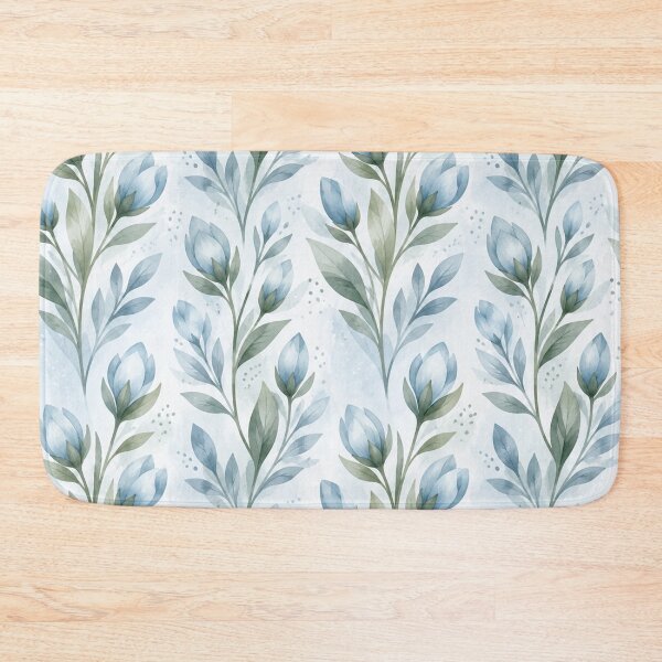 Item preview, Blue Watercolor Floral Pattern designed and sold by Owcomm.