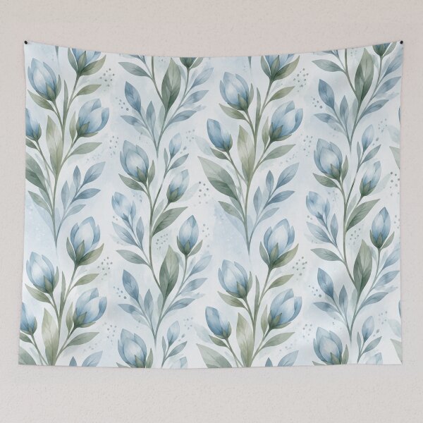 Item preview, Blue Watercolor Floral Pattern designed and sold by Owcomm.