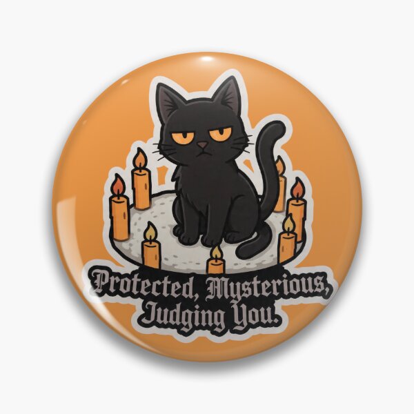 Item preview, Protected Mysterious Judging You Black Cat Candles Witchy Design designed and sold by BooDesignStudio.