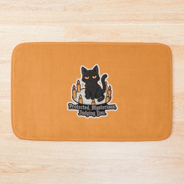 Item preview, Protected Mysterious Judging You Black Cat Candles Witchy Design designed and sold by BooDesignStudio.