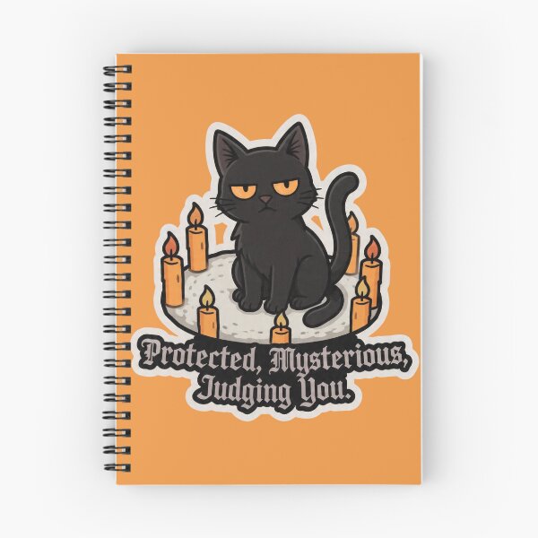 Item preview, Protected Mysterious Judging You Black Cat Candles Witchy Design designed and sold by BooDesignStudio.