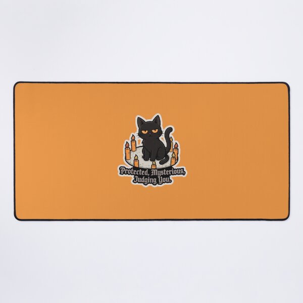 Item preview, Protected Mysterious Judging You Black Cat Candles Witchy Design designed and sold by BooDesignStudio.