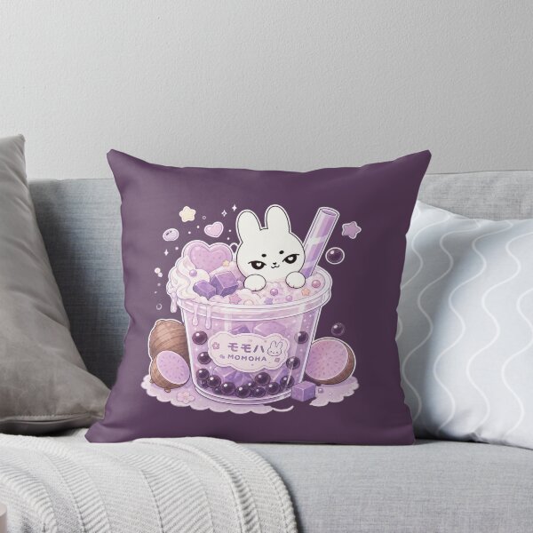 Item preview, Kawaii Taro Bubble Tea Bunny Dark Purple designed and sold by kokoriiland.