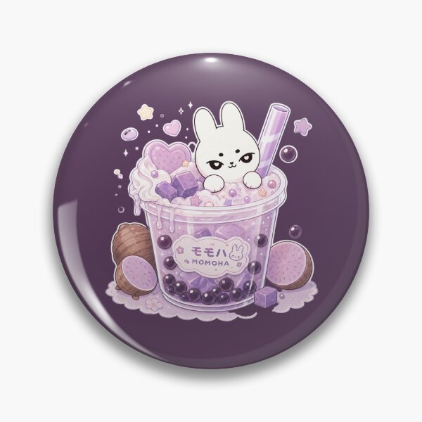 Item preview, Kawaii Taro Bubble Tea Bunny Dark Purple designed and sold by kokoriiland.