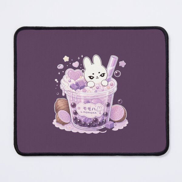 Item preview, Kawaii Taro Bubble Tea Bunny Dark Purple designed and sold by kokoriiland.