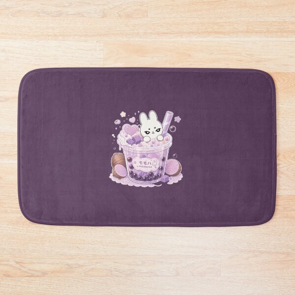 Item preview, Kawaii Taro Bubble Tea Bunny Dark Purple designed and sold by kokoriiland.