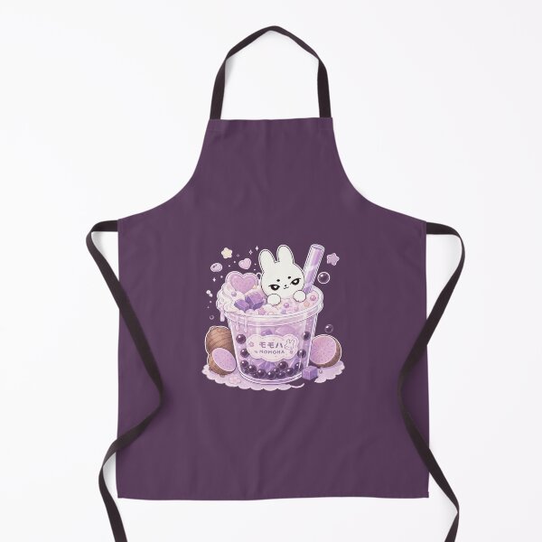 Item preview, Kawaii Taro Bubble Tea Bunny Dark Purple designed and sold by kokoriiland.