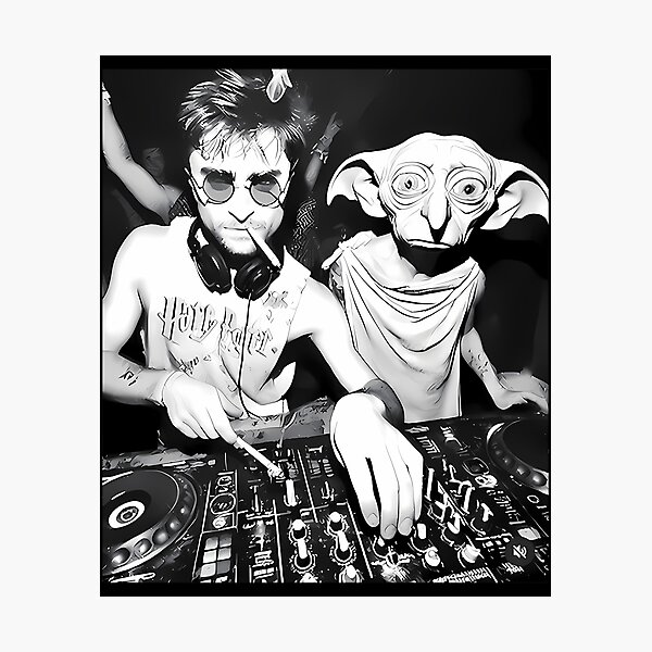 Item preview, Harry And Dobby Elf Dj The House Smoking Meme designed and sold by mikesingshua.