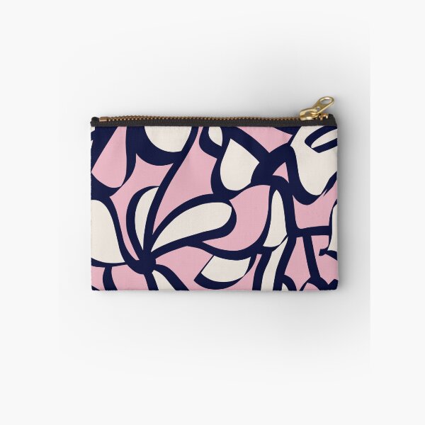 Item preview, Blush Pink Floral Line Art Pattern | Modern Botanical Navy Design designed and sold by imaniko.
