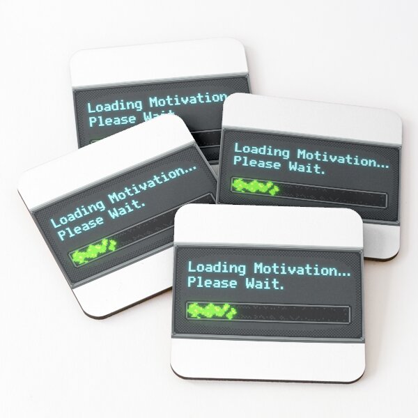 Item preview,  Retro 8 Bit Loading Motivation Error Message Funny Computer Laptop Sticker designed and sold by Brightberry Studio.