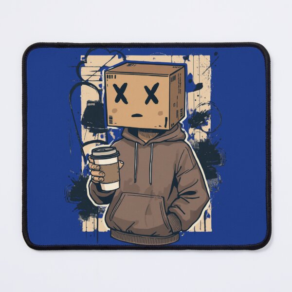 Item preview, Quirky Cardboard Box Head Streetwear Illustration designed and sold by aminomen.