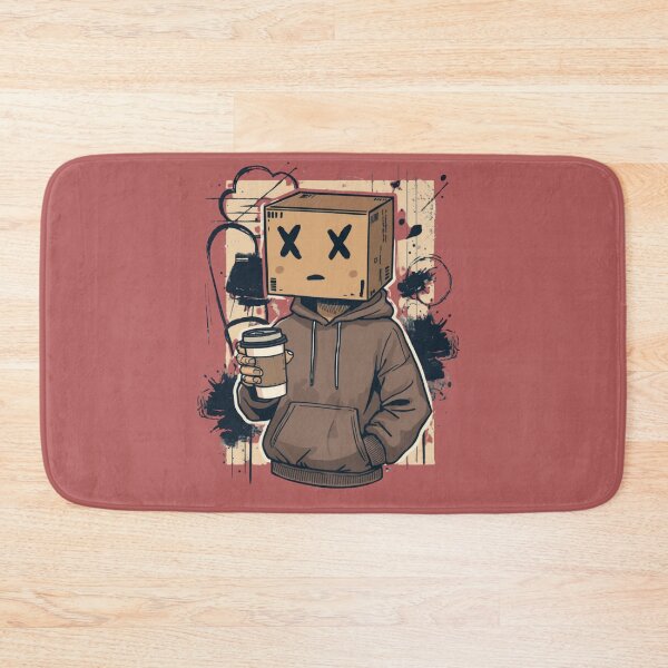 Item preview, Quirky Cardboard Box Head Streetwear Illustration designed and sold by aminomen.