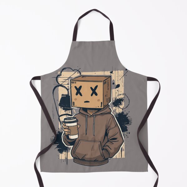 Item preview, Quirky Cardboard Box Head Streetwear Illustration designed and sold by aminomen.