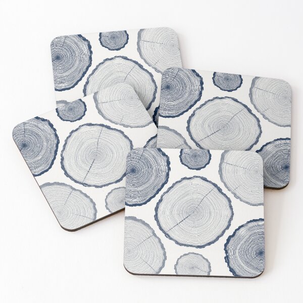 Item preview, Blue Tree Rings Pattern designed and sold by Owcomm.