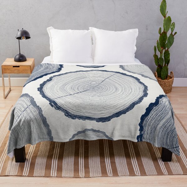Item preview, Blue Tree Rings Pattern designed and sold by Owcomm.