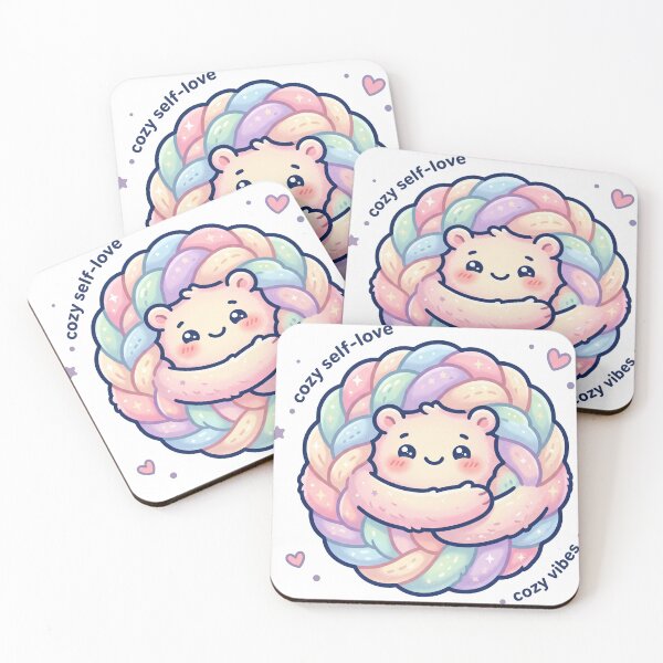 Item preview, Cozy Self-Love Vibes – Cute Pastel Comfort Bear Sticker designed and sold by CuteRage.