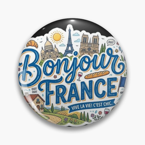Item preview, Bonjour France Vintage Cute Travel Sticker designed and sold by PACS0011.