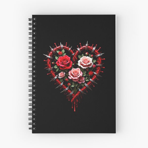 Item preview, Gothic Bleeding Heart in Barbed Wire with Roses | Dark Romance Art designed and sold by MaciejRudzinsky.