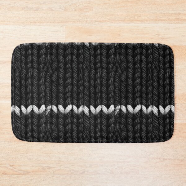 Item preview, Chunky Black And White Horizontal Knit Stripe Pattern designed and sold by igraphixart.