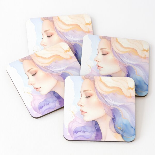 Item preview, Ethereal Watercolor Goddess Gold Foil designed and sold by ToxicInkArt.
