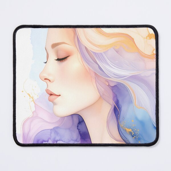 Item preview, Ethereal Watercolor Goddess Gold Foil designed and sold by ToxicInkArt.