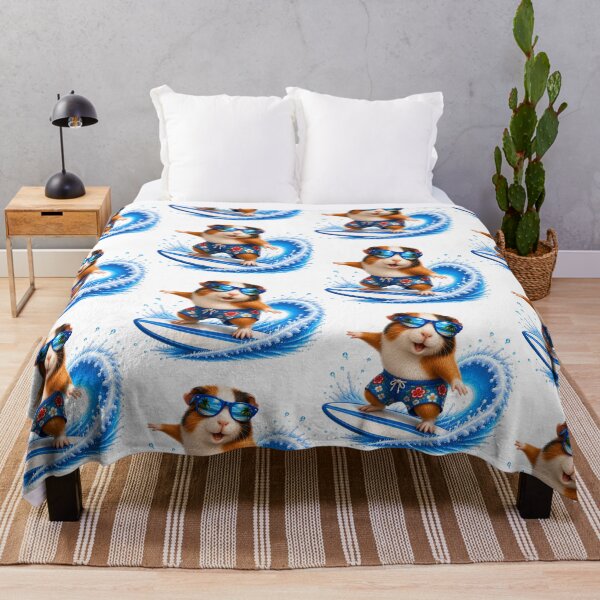 Item preview, Cute Kawaii Guinea Pig Surfing Summer Beach Wave designed and sold by Seculinator.