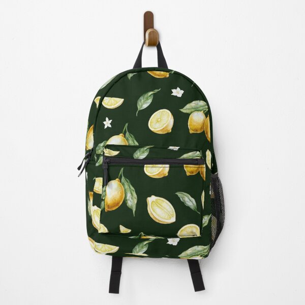 Item preview, Watercolor Lemon Pattern Dark Background designed and sold by Alisles.