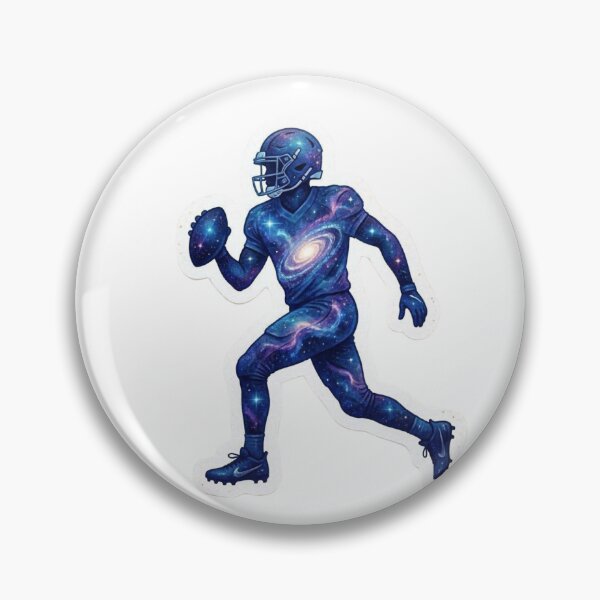 Item preview, Galaxy Football Runner Sticker | Cosmic Athlete Sports Design | Space Football Art designed and sold by Pandey14.