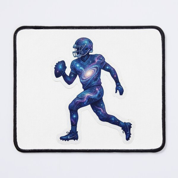 Item preview, Galaxy Football Runner Sticker | Cosmic Athlete Sports Design | Space Football Art designed and sold by Pandey14.