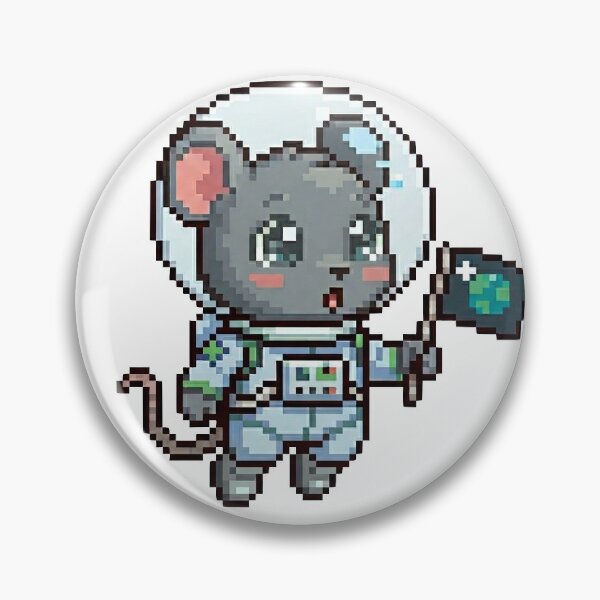 Item preview, Space Mouse Explorer Planting the Earth Flag designed and sold by Matilda Pixel.