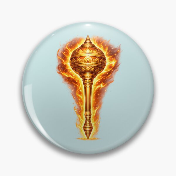 Item preview, Fire Energy Hanuman Gada | Bajrang Bali weapon  designed and sold by hutofdesigns.