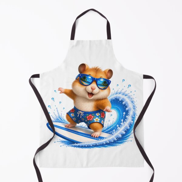 Item preview, Cute Kawaii Hamster Surfing Summer Beach Wave designed and sold by Seculinator.