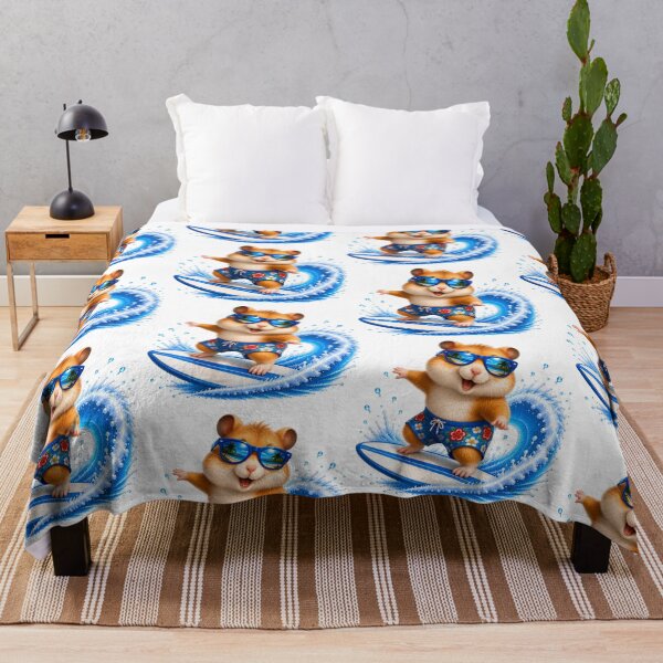 Item preview, Cute Kawaii Hamster Surfing Summer Beach Wave designed and sold by Seculinator.