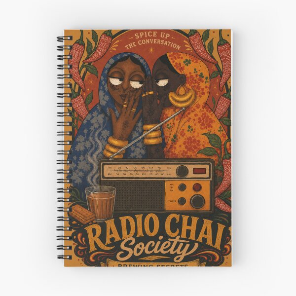 Item preview, Radio Chai Society – Brewing Secrets, Spilling Tea | Vintage Chai Lover Design designed and sold by stylescoopie.