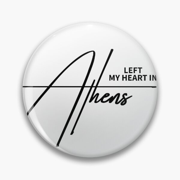 Item preview, Left My Heart In Athens - Aesthetic Grecian Travel Quote designed and sold by ReggieDior.