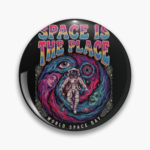 Item preview, Space Is The Place — Psychedelic Astronaut World Space Day T-Shirt V2 designed and sold by DarylWelsh2024.